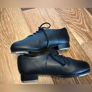Capezio tele tone girls Black Tap Dance Shoes size 12.5
